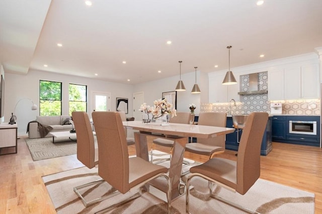 18-20 Parkman St Unit 5, Boston, MA 02122 - dining space featuring recessed lighting and light wood-style floors