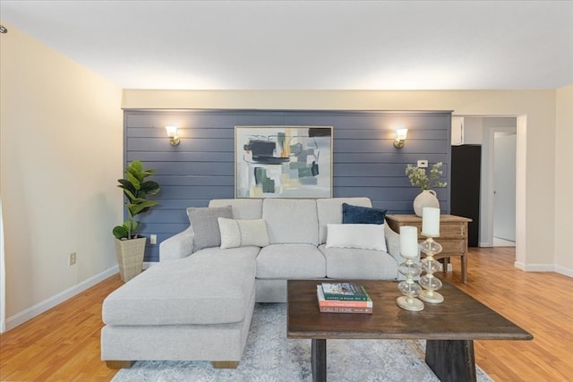 living room featuring hardwood / wood-style flooring