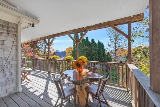 view of wooden terrace