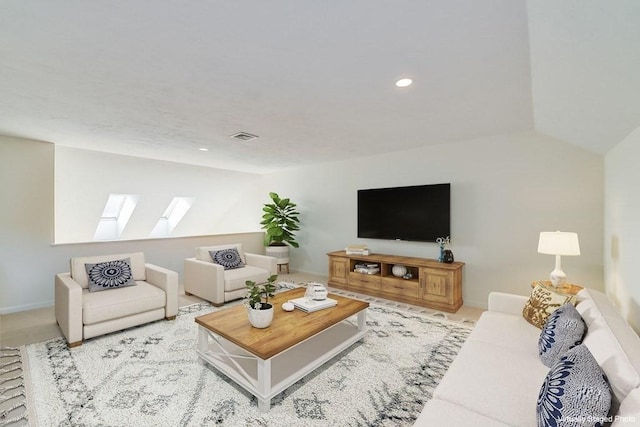 11 Dillingham Way Unit 11, Plymouth, MA 02360 - living area with a skylight, recessed lighting, and baseboards