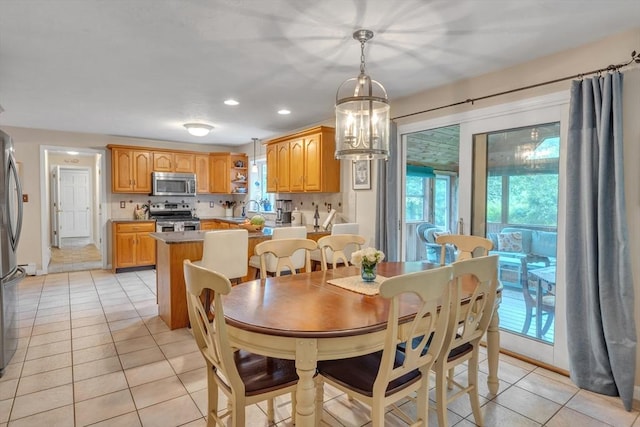 121 Merriam Rd, Grafton, MA 01519 - dining area featuring light tile patterned flooring and recessed lighting