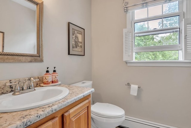121 Merriam Rd, Grafton, MA 01519 - bathroom with a baseboard heating unit, plenty of natural light, and vanity
