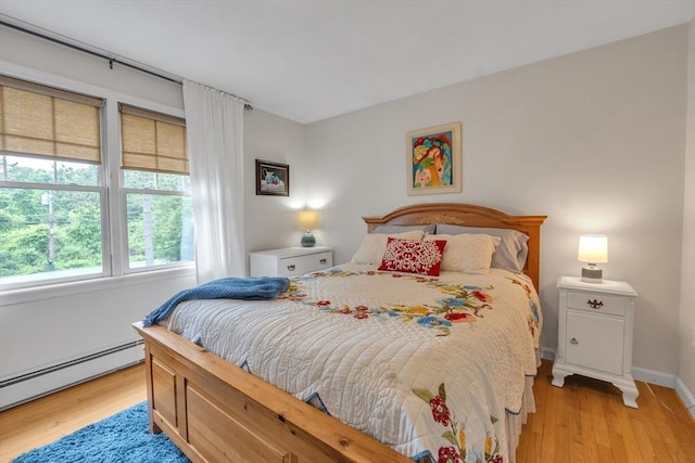 121 Merriam Rd, Grafton, MA 01519 - bedroom with light wood finished floors and a baseboard radiator