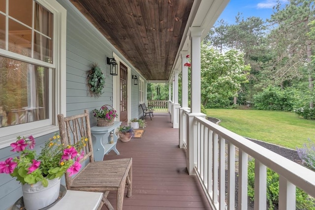 121 Merriam Rd, Grafton, MA 01519 - wooden porch with a yard