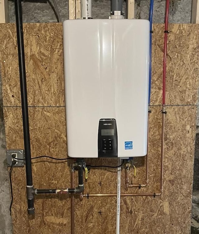 utilities featuring tankless water heater