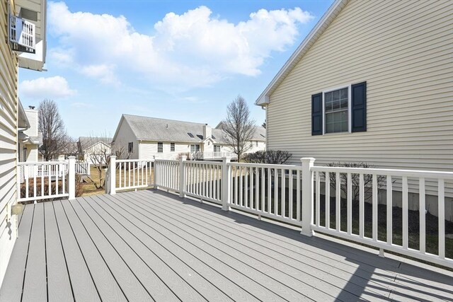 deck featuring a residential view