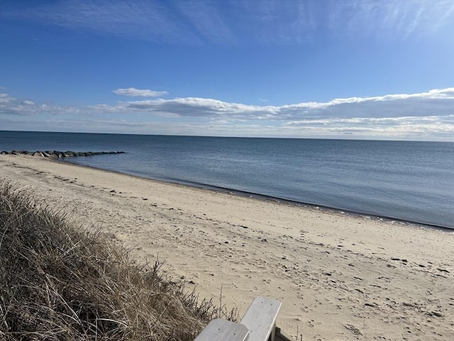 water view with a view of the beach