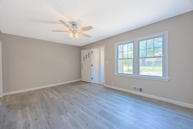 136 E St, South Hadley, MA 01075 - unfurnished room with ceiling fan and light wood-style flooring