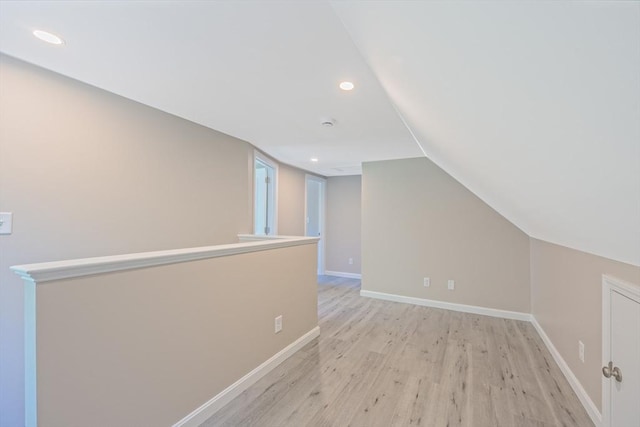 136 E St, South Hadley, MA 01075 - bonus room with light wood-style floors, recessed lighting, and lofted ceiling