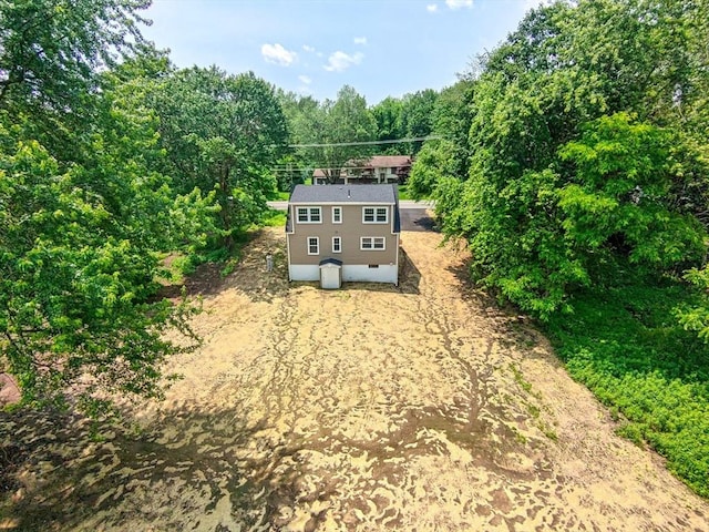 136 E St, South Hadley, MA 01075 - view from above of property featuring a heavily wooded area