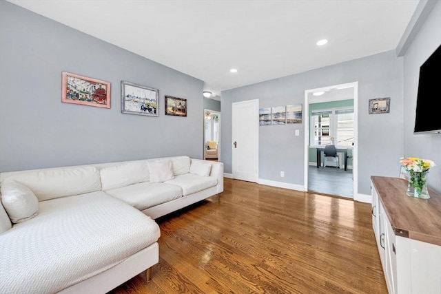 9 Twomey Ct Unit 52, Boston, MA 02127 - living room with wood finished floors and recessed lighting