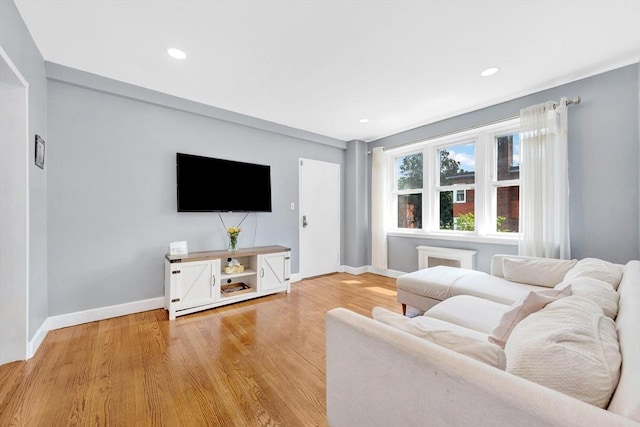 9 Twomey Ct Unit 52, Boston, MA 02127 - living area with light wood-type flooring and recessed lighting