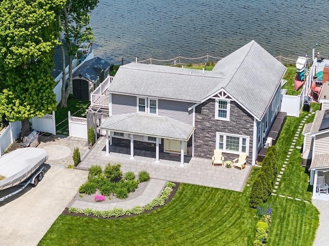 1091 Tobey St, New Bedford, MA 02745 - view from above of property featuring a large body of water