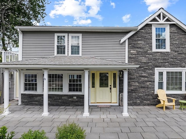 1091 Tobey St, New Bedford, MA 02745 - view of front facade with stone siding