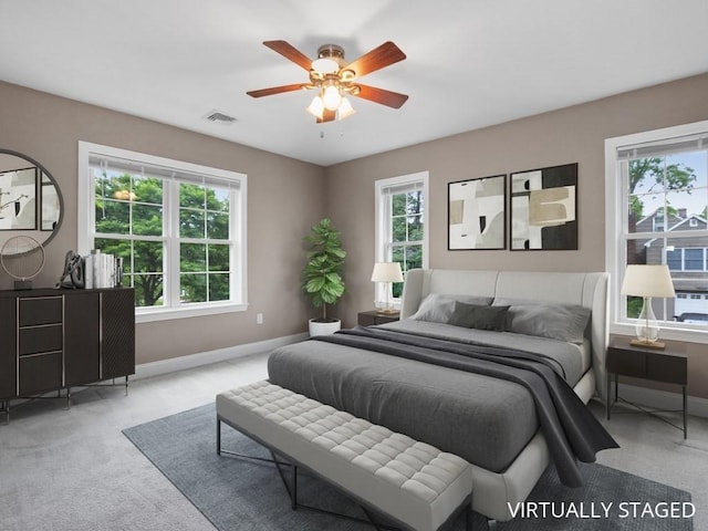 4 University Park, Waltham, MA 02453 - bedroom featuring light colored carpet, baseboards, and ceiling fan