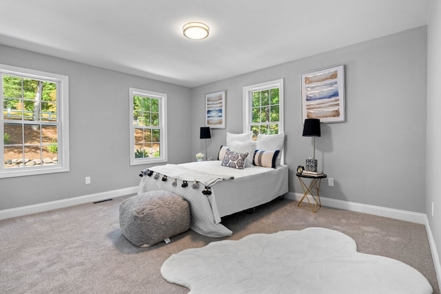 view of carpeted bedroom