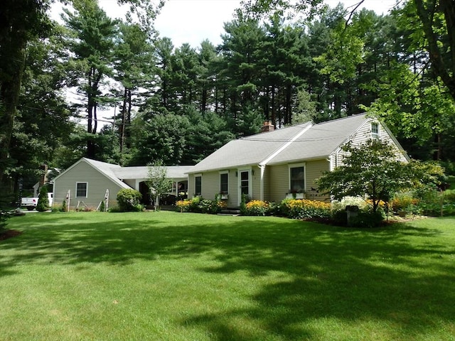 29 Deernolm St, Grafton, MA 01536 - ranch-style house with a front lawn and view of scattered trees