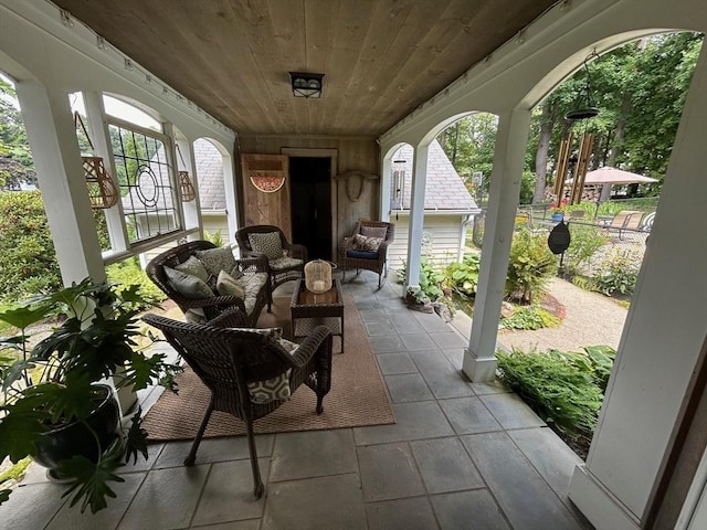 29 Deernolm St, Grafton, MA 01536 - porch with an outdoor hangout area