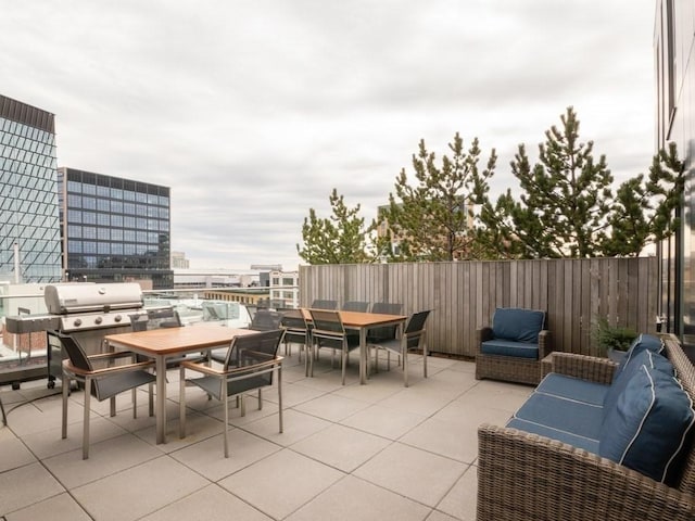 view of patio featuring outdoor lounge area