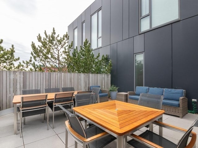 view of patio / terrace featuring an outdoor living space