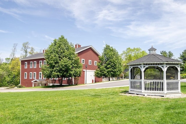 82 Virginia Rd Unit 405, Lincoln, MA 01773 - view of home's community featuring a gazebo and a yard