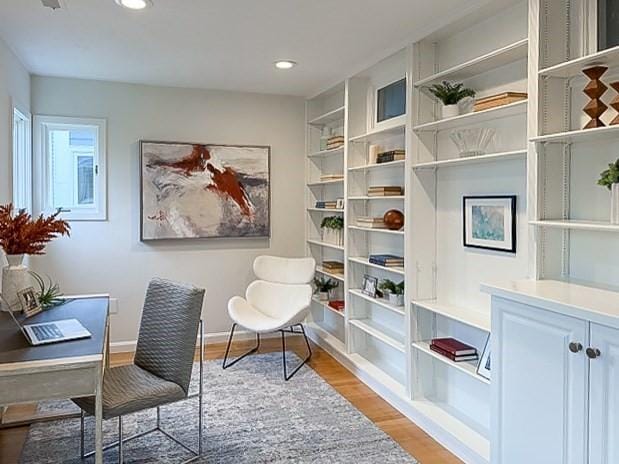 44 Fresh Pond Pl Unit 44, Cambridge, MA 02138 - office featuring wood finished floors, recessed lighting, and baseboards