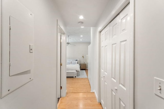 10 Beacon St Unit 105, Woburn, MA 01801 - corridor featuring light wood-style floors and recessed lighting