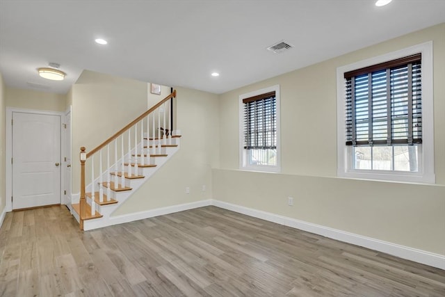 interior space featuring light hardwood / wood-style floors