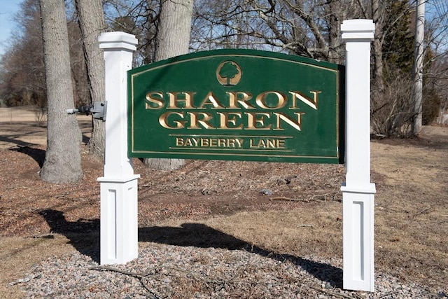 view of community sign