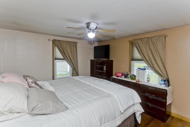 83 Chalmers St, Springfield, MA 01118 - bedroom featuring wood finished floors, ceiling fan, and baseboards