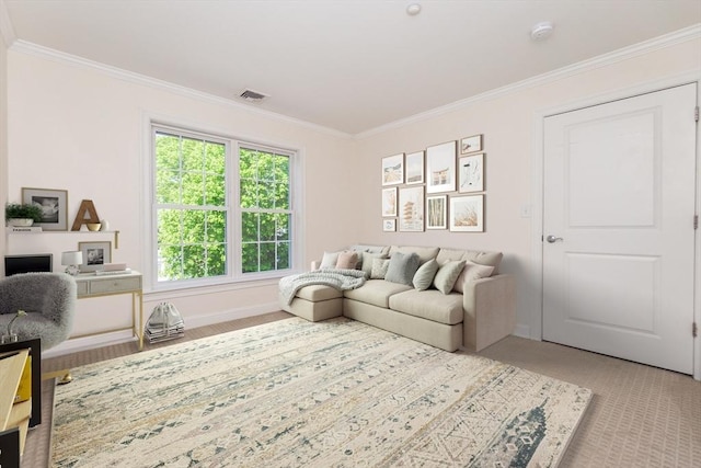 8 Crowninshield Unit 312, Peabody, MA 01960 - living area with ornamental molding and baseboards