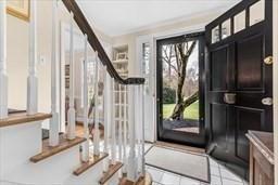 5 Hickory Rd, Southborough, MA 01772 - entrance foyer with light tile patterned floors