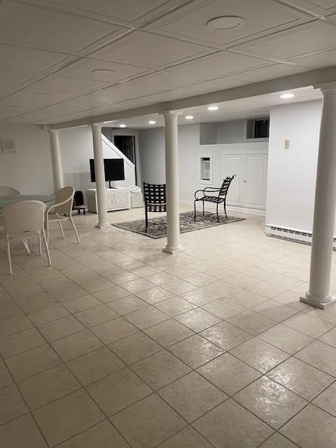 5 Hickory Rd, Southborough, MA 01772 - basement featuring baseboards and recessed lighting