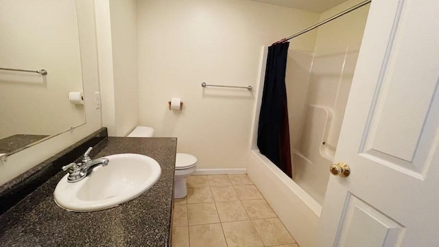 27 Christine Dr, Worcester, MA 01604 - bathroom with vanity, tile patterned floors, and shower / bath combo with shower curtain
