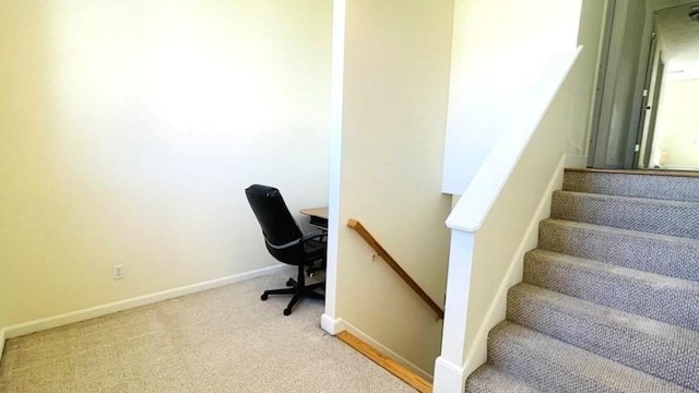 27 Christine Dr, Worcester, MA 01604 - staircase featuring carpet flooring and baseboards