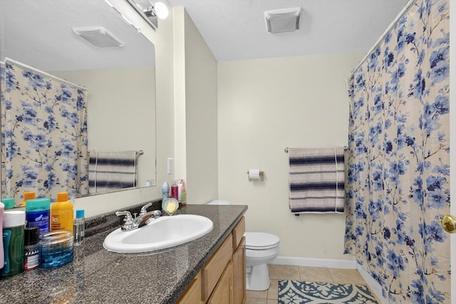 27 Christine Dr, Worcester, MA 01604 - bathroom with vanity, tile patterned floors, and curtained shower
