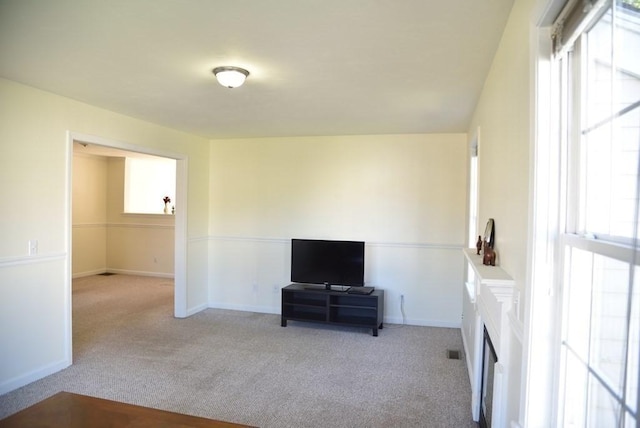 27 Christine Dr, Worcester, MA 01604 - living area with carpet floors and a fireplace
