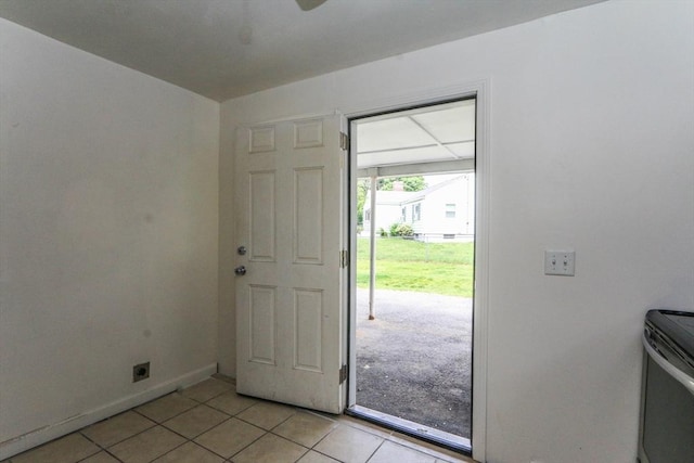 15 Fredette St, Springfield, MA 01109 - foyer featuring light tile patterned floors and baseboards