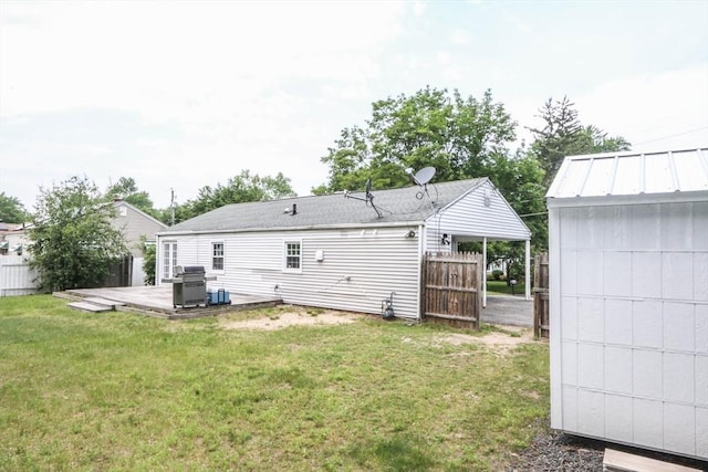 15 Fredette St, Springfield, MA 01109 - rear view of property featuring a wooden deck