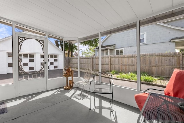 view of sunroom