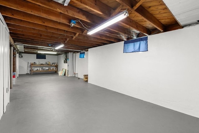 view of finished below grade area