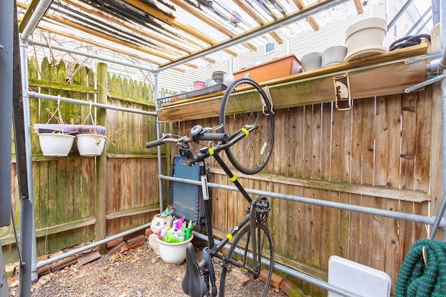 exterior space featuring an exterior structure
