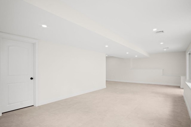 7 Locust St, Woburn, MA 01801 - finished below grade area featuring recessed lighting and baseboards