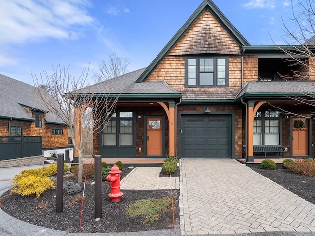 view of front of home featuring a garage