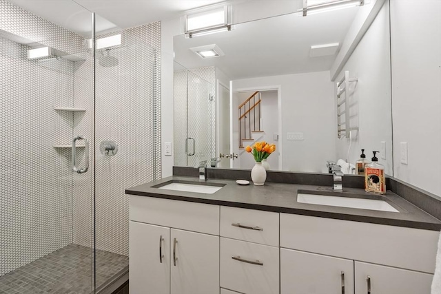 5 Mason St, Lexington, MA 02421 - full bathroom with a stall shower and double vanity
