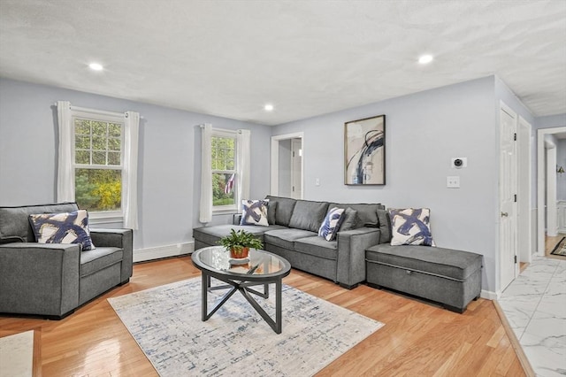 1 Island Rd, Medway, MA 02053 - living area with recessed lighting, baseboards, and light wood-style flooring