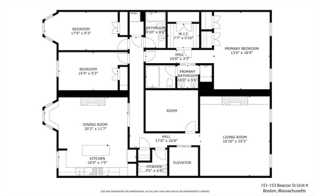 151 Beacon St Unit 4, Boston, MA 02116 - property floor plan