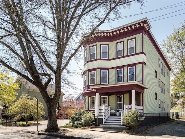 italianate house with covered porch