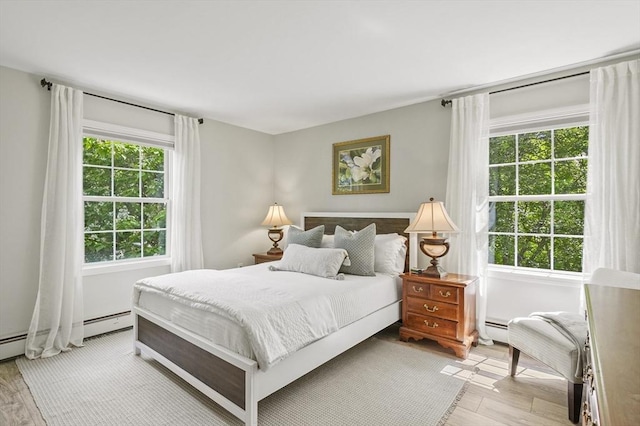 459 Brook St Unit C, Clinton, MA 01510 - bedroom featuring baseboard heating and light wood-type flooring