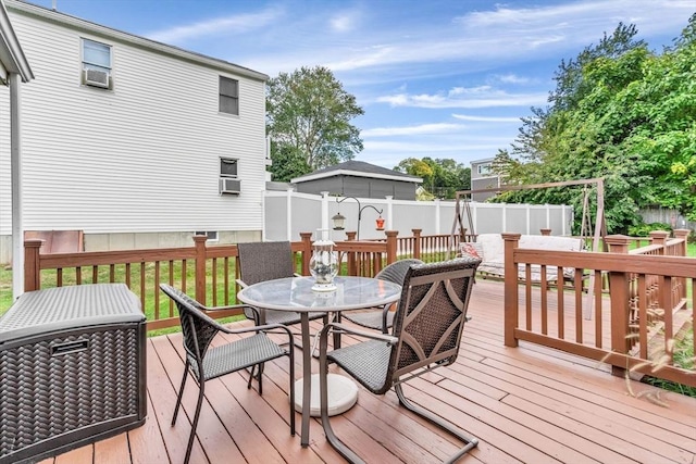 view of wooden deck